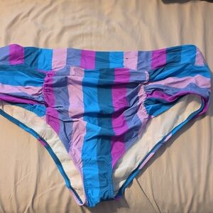 Torrid Blue and White Bikini Bottom